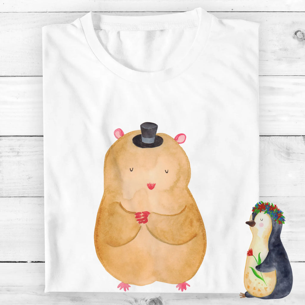 Personalisiertes T-Shirt Hamster mit Hut T-Shirt Personalisiert, T-Shirt mit Namen, T-Shirt mit Aufruck, Männer, Frauen, Wunschtext, Bedrucken, Tiermotive, Gute Laune, lustige Sprüche, Tiere, Hamster, Hut, Magier, Zylinder, Zwerghamster, Zauberer