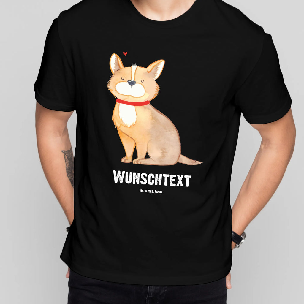 Personalisiertes T-Shirt Hundeglück T-Shirt Personalisiert, T-Shirt mit Namen, T-Shirt mit Aufruck, Männer, Frauen, Wunschtext, Bedrucken, Hund, Hundemotiv, Haustier, Hunderasse, Tierliebhaber, Hundebesitzer, Sprüche, Corgie, Hundeliebe, Spruch, Hundemama, Liebe