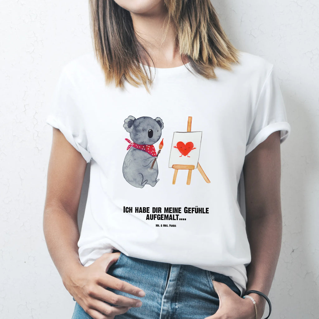 Personalisiertes T-Shirt Koala Künstler T-Shirt Personalisiert, T-Shirt mit Namen, T-Shirt mit Aufruck, Männer, Frauen, Koala, Koalabär, Liebe, Liebensbeweis, Liebesgeschenk, Gefühle, Künstler, zeichnen