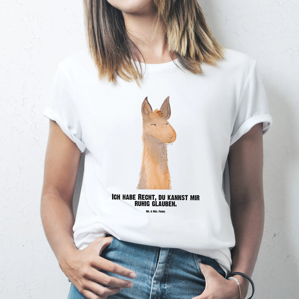 Personalisiertes T-Shirt Lamakopf genervt T-Shirt Personalisiert, T-Shirt mit Namen, T-Shirt mit Aufruck, Männer, Frauen, Wunschtext, Bedrucken, Lama, Alpaka, Lamas, Recht haben, genervt sein, Freundin, beste Freundin, Partnerin, Büro, Büroalltag, Chef, Chefin, Azubi