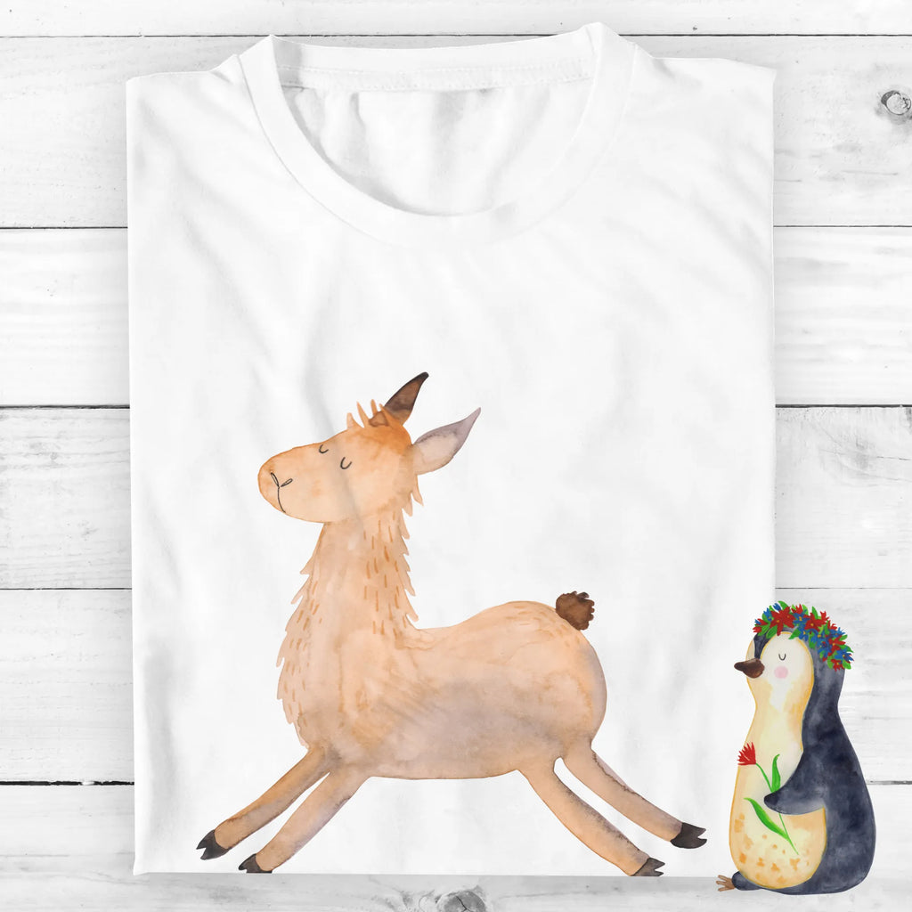 Personalisiertes T-Shirt Lama springend T-Shirt Personalisiert, T-Shirt mit Namen, T-Shirt mit Aufruck, Männer, Frauen, Wunschtext, Bedrucken, Lama, Alpaka, Lamas, Lieblingstag, Happy day, fröhlich, Glück, Freundin, Liebeskummer, Neustart, guten Morgen, Start, Prüfung, Abitur