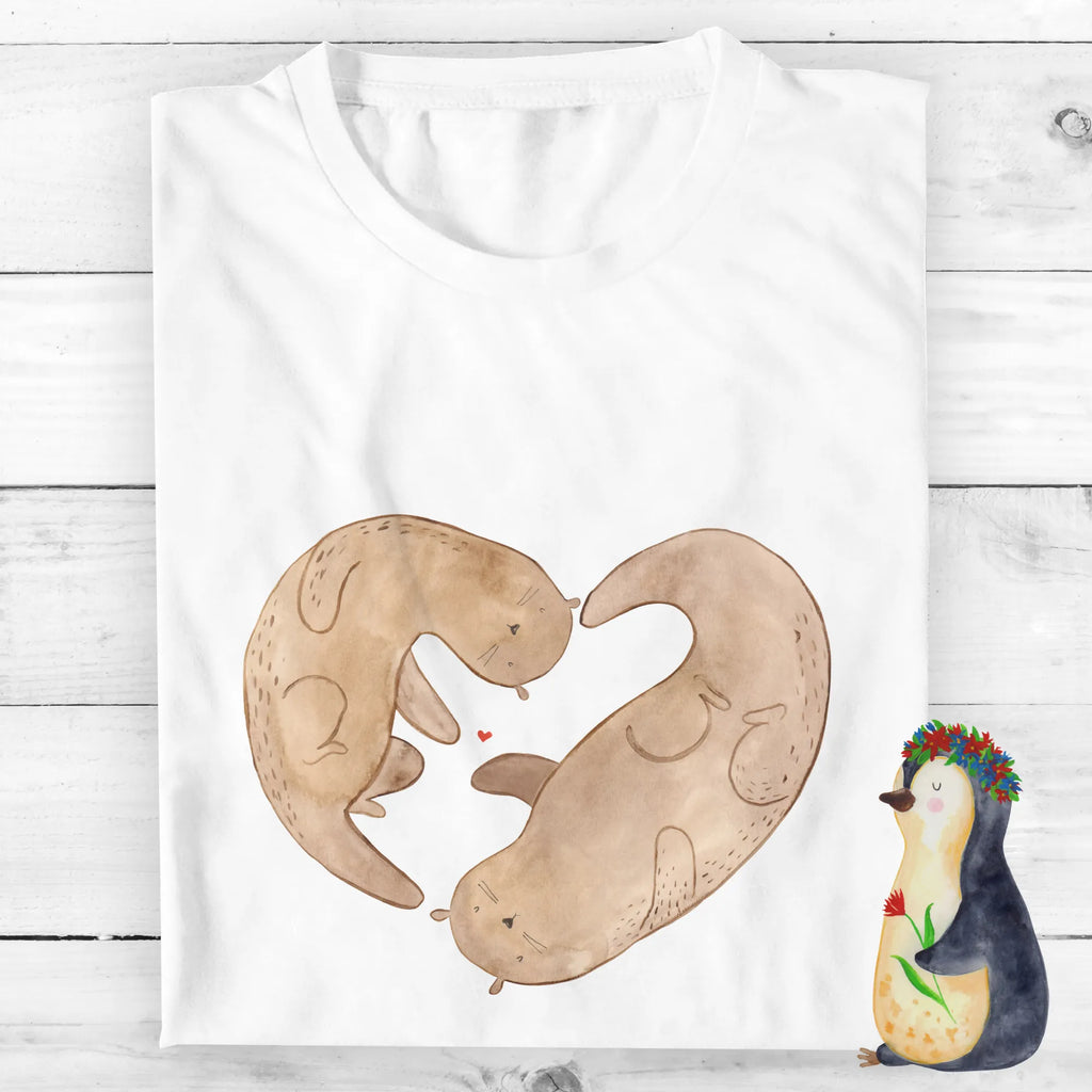 Personalisiertes T-Shirt Otter Herz T-Shirt Personalisiert, T-Shirt mit Namen, T-Shirt mit Aufruck, Männer, Frauen, Wunschtext, Bedrucken, Otter, Fischotter, Seeotter, Liebe, Herz, Liebesbeweis, Liebesgeschenk, Bessere Hälfte, Love you, Jahrestag, Hochzeitstag, Verlobung, gemeinsames Leben