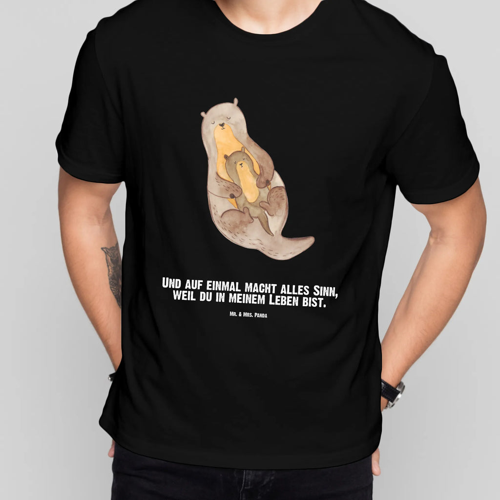 Personalisiertes T-Shirt Otter mit Kind T-Shirt Personalisiert, T-Shirt mit Namen, T-Shirt mit Aufruck, Männer, Frauen, Wunschtext, Bedrucken, Otter, Fischotter, Seeotter, Otter Seeotter See Otter