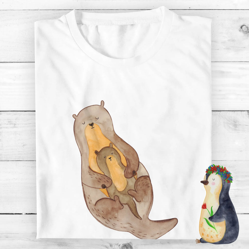 Personalisiertes T-Shirt Otter mit Kind T-Shirt Personalisiert, T-Shirt mit Namen, T-Shirt mit Aufruck, Männer, Frauen, Wunschtext, Bedrucken, Otter, Fischotter, Seeotter, Otter Seeotter See Otter