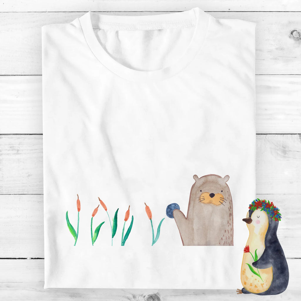 Personalisiertes T-Shirt Otter mit Stein T-Shirt Personalisiert, T-Shirt mit Namen, T-Shirt mit Aufruck, Männer, Frauen, Wunschtext, Bedrucken, Otter, Fischotter, Seeotter, Otter Seeotter See Otter