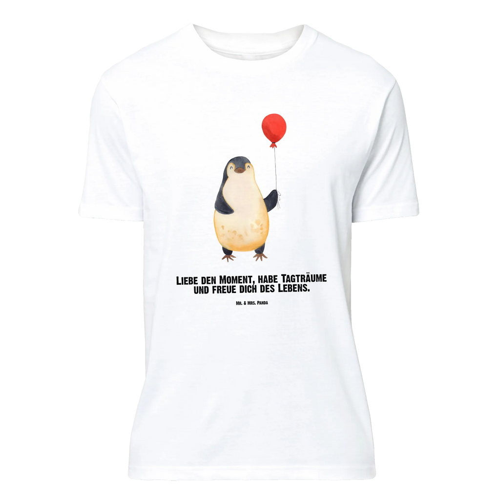 Personalisiertes T-Shirt Pinguin Luftballon T-Shirt Personalisiert, T-Shirt mit Namen, T-Shirt mit Aufruck, Männer, Frauen, Wunschtext, Bedrucken, Pinguin, Pinguine, Luftballon, Tagträume, Lebenslust, Geschenk Freundin, Geschenkidee, beste Freundin, Motivation, Neustart, neues Leben, Liebe, Glück