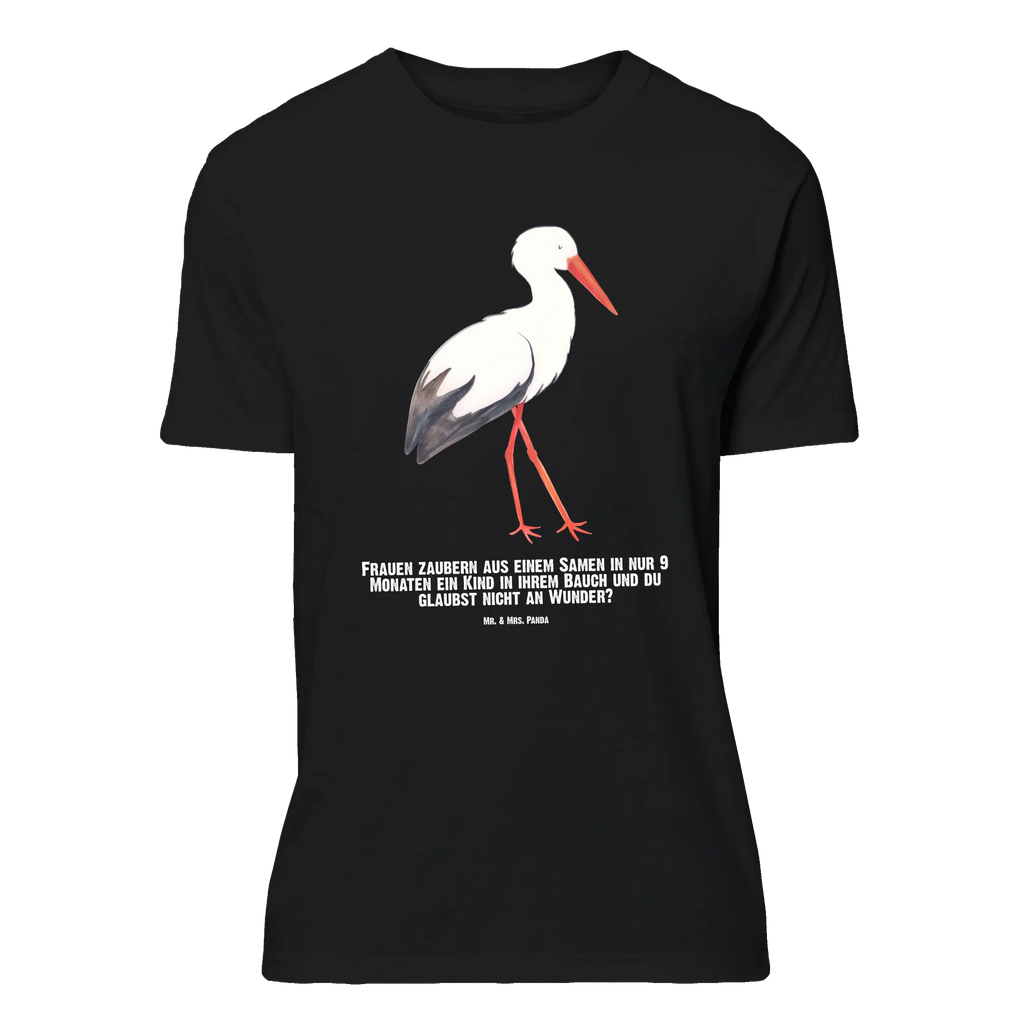 Personalisiertes T-Shirt Storch T-Shirt Personalisiert, T-Shirt mit Namen, T-Shirt mit Aufruck, Männer, Frauen, Wunschtext, Bedrucken, Tiermotive, Gute Laune, lustige Sprüche, Tiere, Storch, Störche, Schwangerschaft, Geburt, Mutter, Mütter, Mutter werden, Schwanger, Babybauch, Baby