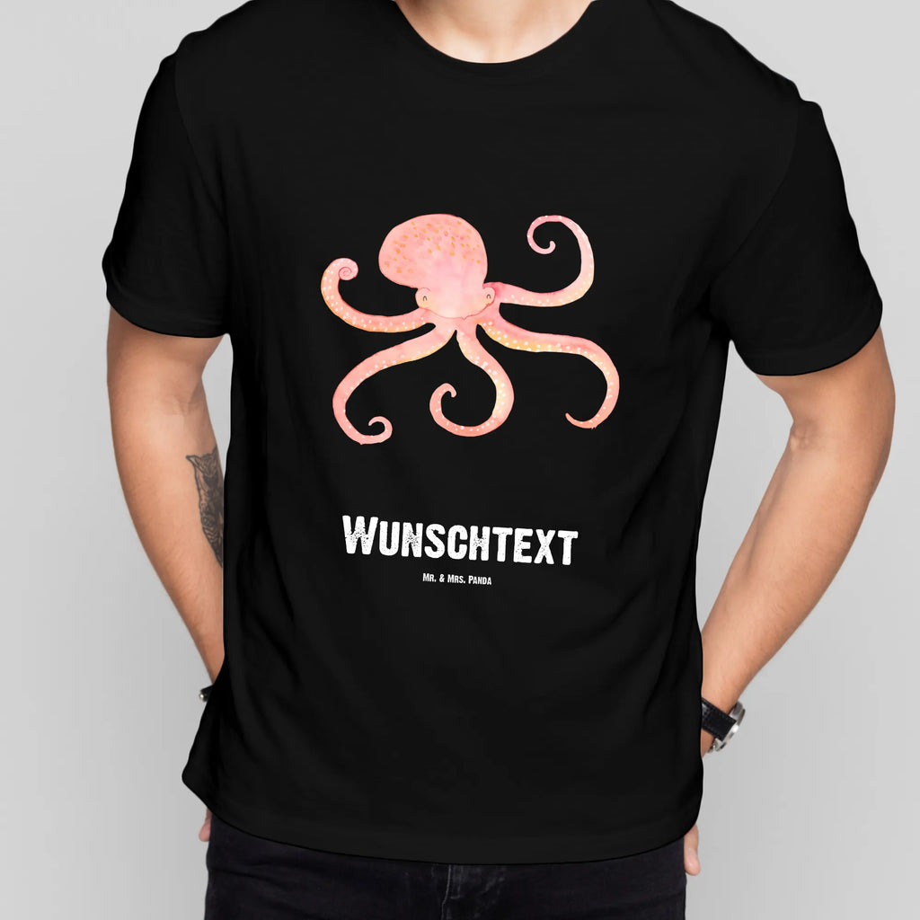 Personalisiertes T-Shirt Tintenfisch T-Shirt Personalisiert, T-Shirt mit Namen, T-Shirt mit Aufruck, Männer, Frauen, Wunschtext, Bedrucken, Tiermotive, Gute Laune, lustige Sprüche, Tiere, Meer, Meerestier, Krake, Tintenfisch, Arme, Wasser, Ozean