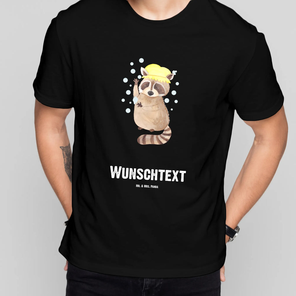 Personalisiertes T-Shirt Waschbär T-Shirt Personalisiert, T-Shirt mit Namen, T-Shirt mit Aufruck, Männer, Frauen, Wunschtext, Bedrucken, Tiermotive, Gute Laune, lustige Sprüche, Tiere, Waschbär, Tagträumen, Plan, Fröhlich, waschen, Seifenblasen