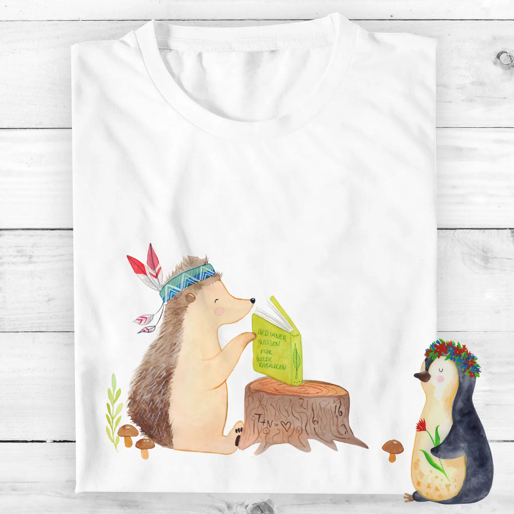 Personalisiertes T-Shirt Igel Federschmuck T-Shirt Personalisiert, T-Shirt mit Namen, T-Shirt mit Aufruck, Männer, Frauen, Waldtiere, Tiere, Igel, Indianer, Abenteuer, Lagerfeuer, Camping