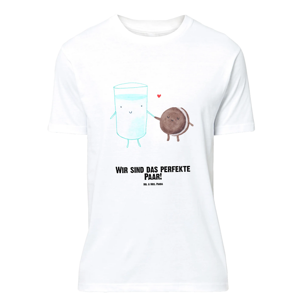 Personalisiertes T-Shirt Milch & Keks T-Shirt Personalisiert, T-Shirt mit Namen, T-Shirt mit Aufruck, Männer, Frauen, Wunschtext, Bedrucken, Tiermotive, Gute Laune, lustige Sprüche, Tiere, Milk, Cookie, Milch, Keks, Kekse, Kaffee, Einladung Frühstück, Motiv süß, romantisch, perfektes Paar