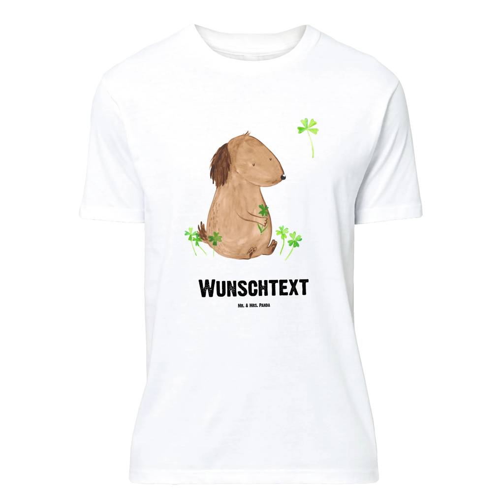 Personalisiertes T-Shirt Hund Kleeblatt T-Shirt Personalisiert, T-Shirt mit Namen, T-Shirt mit Aufruck, Männer, Frauen, Wunschtext, Bedrucken, Hund, Hundemotiv, Haustier, Hunderasse, Tierliebhaber, Hundebesitzer, Sprüche, Kleeblatt, Glück, Tagträume, Motivation, Neuanfang, Geschenk, Glücksbringer, Selbstliebe, Achtsamkeit