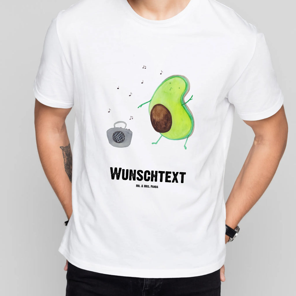 Personalisiertes T-Shirt Avocado tanzt T-Shirt Personalisiert, T-Shirt mit Namen, T-Shirt mit Aufruck, Männer, Frauen, Wunschtext, Bedrucken, Avocado, Veggie, Vegan, Gesund