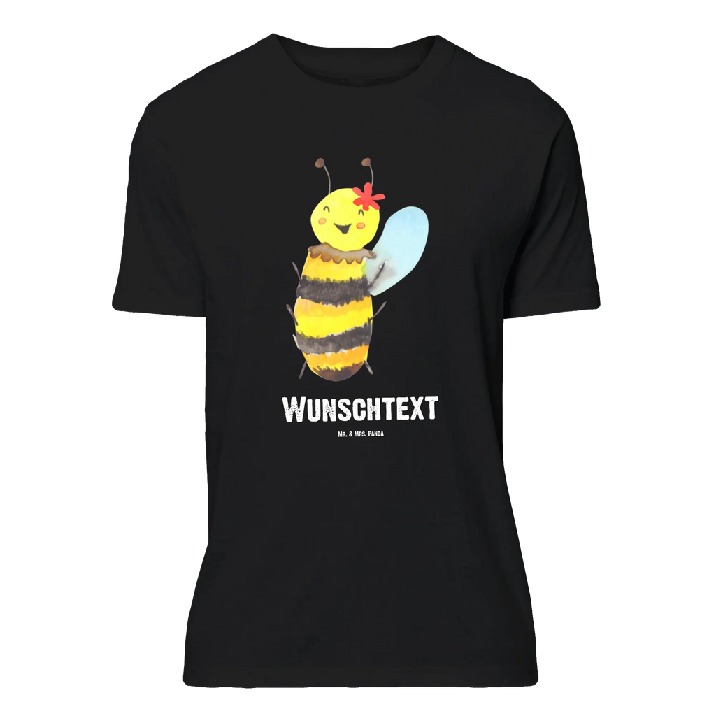 Personalisiertes T-Shirt Biene Happy T-Shirt Personalisiert, T-Shirt mit Namen, T-Shirt mit Aufruck, Männer, Frauen, Biene, Wespe, Hummel