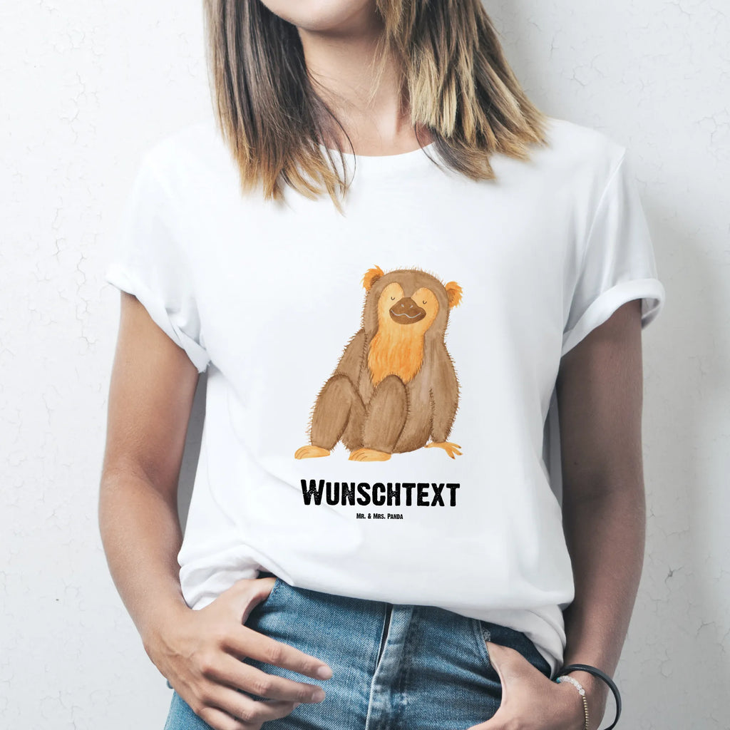 Personalisiertes T-Shirt Affe T-Shirt Personalisiert, T-Shirt mit Namen, T-Shirt mit Aufruck, Männer, Frauen, Wunschtext, Bedrucken, Afrika, Wildtiere, Affe, Äffchen, Affen, Selbstliebe, Respekt, Motivation, Selbstachtung, Liebe, Selbstbewusstsein, Selfcare