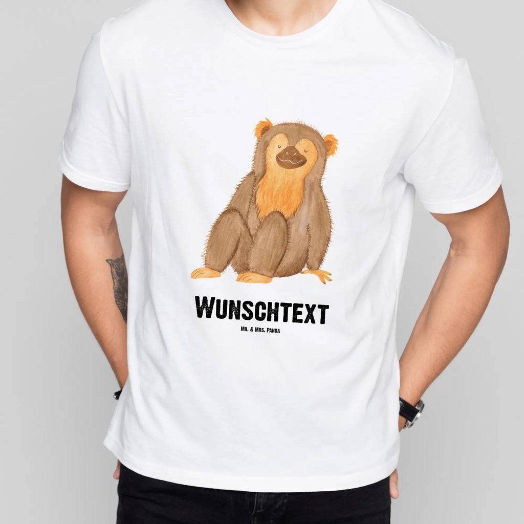 Personalisiertes T-Shirt Affe T-Shirt Personalisiert, T-Shirt mit Namen, T-Shirt mit Aufruck, Männer, Frauen, Wunschtext, Bedrucken, Afrika, Wildtiere, Affe, Äffchen, Affen, Selbstliebe, Respekt, Motivation, Selbstachtung, Liebe, Selbstbewusstsein, Selfcare