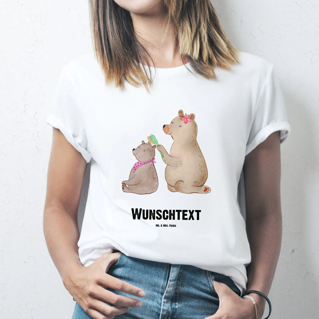 Personalisiertes T-Shirt Bär mit Kind T-Shirt Personalisiert, T-Shirt mit Namen, T-Shirt mit Aufruck, Männer, Frauen, Familie, Vatertag, Muttertag, Bruder, Schwester, Mama, Papa, Oma, Opa, Geschenk, Mutti, Mutter