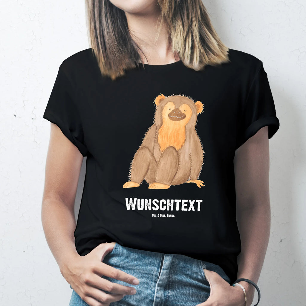 Personalisiertes T-Shirt Affe T-Shirt Personalisiert, T-Shirt mit Namen, T-Shirt mit Aufruck, Männer, Frauen, Wunschtext, Bedrucken, Afrika, Wildtiere, Affe, Äffchen, Affen, Selbstliebe, Respekt, Motivation, Selbstachtung, Liebe, Selbstbewusstsein, Selfcare