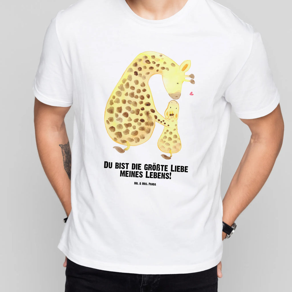 Personalisiertes T-Shirt Giraffe mit Kind T-Shirt Personalisiert, T-Shirt mit Namen, T-Shirt mit Aufruck, Männer, Frauen, Wunschtext, Bedrucken, Afrika, Wildtiere, Giraffe, Kind, Mutter, Mama, Tochter, Sohn, Lieblingsmensch