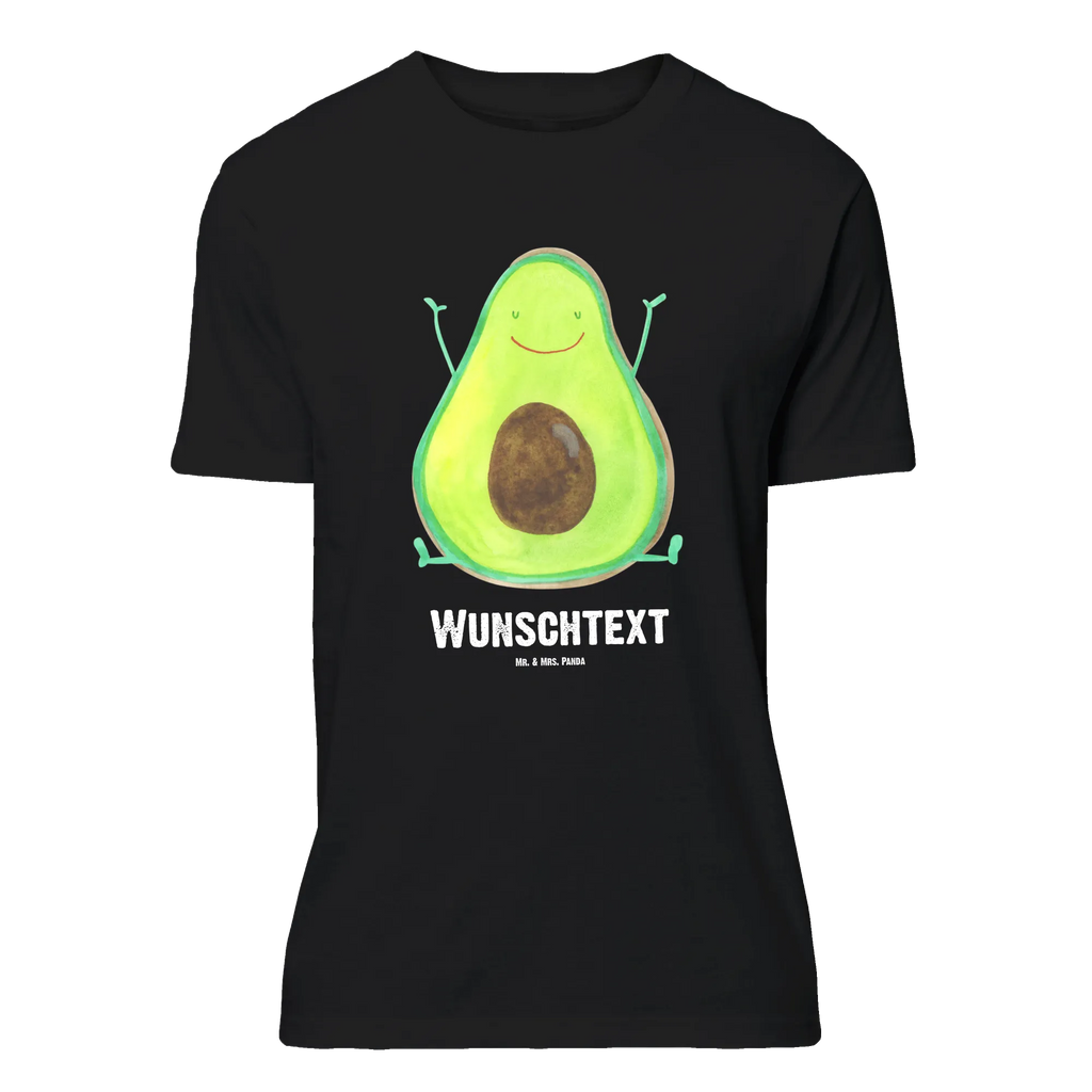 Personalisiertes T-Shirt Avocado Happy T-Shirt Personalisiert, T-Shirt mit Namen, T-Shirt mit Aufruck, Männer, Frauen, Wunschtext, Bedrucken, Avocado, Veggie, Vegan, Gesund, Chaos