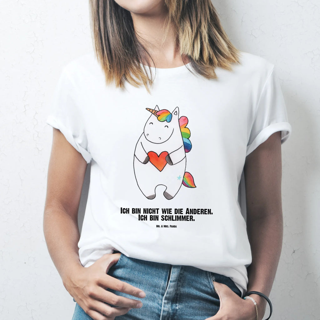 Personalisiertes T-Shirt Einhorn Herz T-Shirt Personalisiert, T-Shirt mit Namen, T-Shirt mit Aufruck, Männer, Frauen, Wunschtext, Bedrucken, Einhorn, Einhörner, Einhorn Deko, Unicorn, Herz, schlimm, böse, witzig, lustig, Freundin, anders, bunt