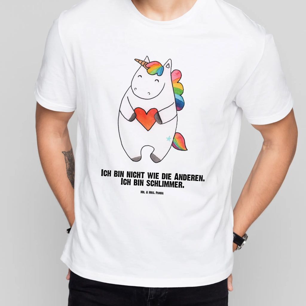 Personalisiertes T-Shirt Einhorn Herz T-Shirt Personalisiert, T-Shirt mit Namen, T-Shirt mit Aufruck, Männer, Frauen, Wunschtext, Bedrucken, Einhorn, Einhörner, Einhorn Deko, Unicorn, Herz, schlimm, böse, witzig, lustig, Freundin, anders, bunt