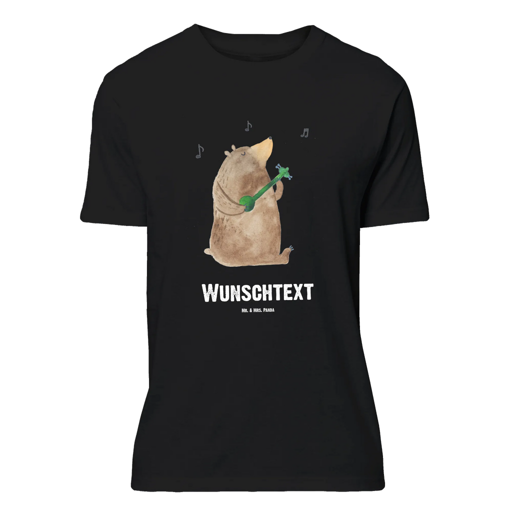 Personalisiertes T-Shirt Bär Gitarre T-Shirt Personalisiert, T-Shirt mit Namen, T-Shirt mit Aufruck, Männer, Frauen, Wunschtext, Bedrucken, Bär, Teddy, Teddybär