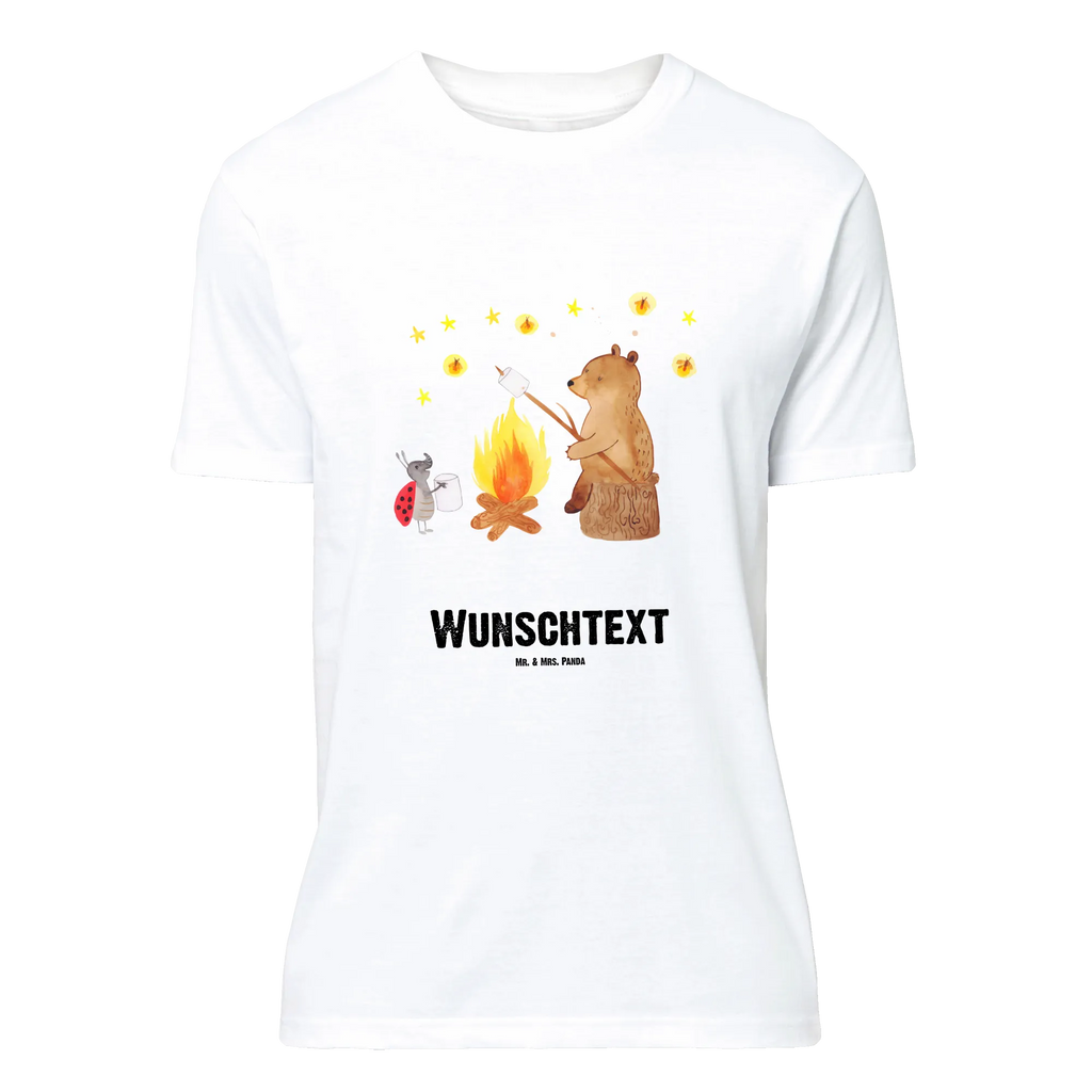 Personalisiertes T-Shirt Bär & Marienkäfer Lagerfeuer T-Shirt Personalisiert, T-Shirt mit Namen, T-Shirt mit Aufruck, Männer, Frauen, Wunschtext, Bedrucken, Bär, Teddy, Teddybär, Lagerfeuer