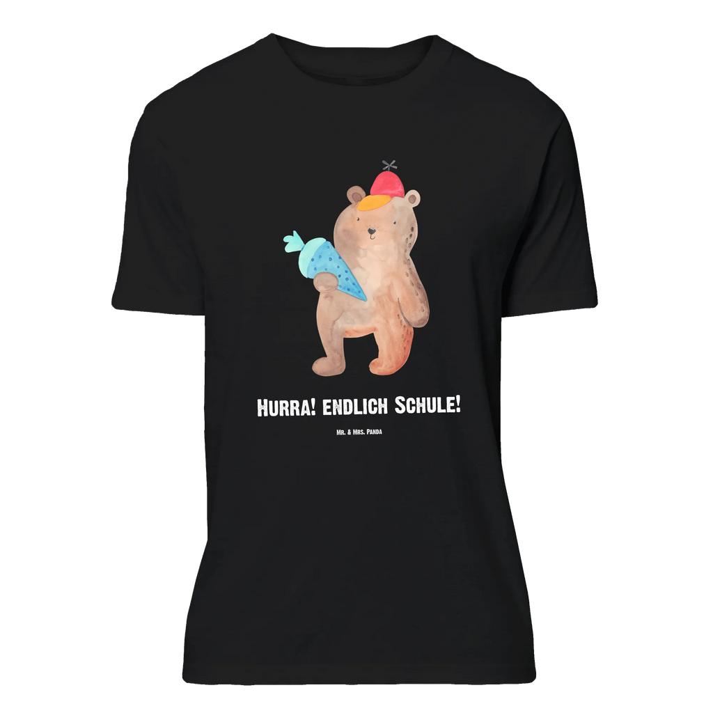 Personalisiertes T-Shirt Bär Schultüte T-Shirt Personalisiert, T-Shirt mit Namen, T-Shirt mit Aufruck, Männer, Frauen, Wunschtext, Bedrucken, Bär, Teddy, Teddybär, Bär Motiv, Schultüte, Erster Schultag Geschenk, Einschulung Geschenk, Schule Geschenk, Grundschule, Schulanfang, Schulbeginn