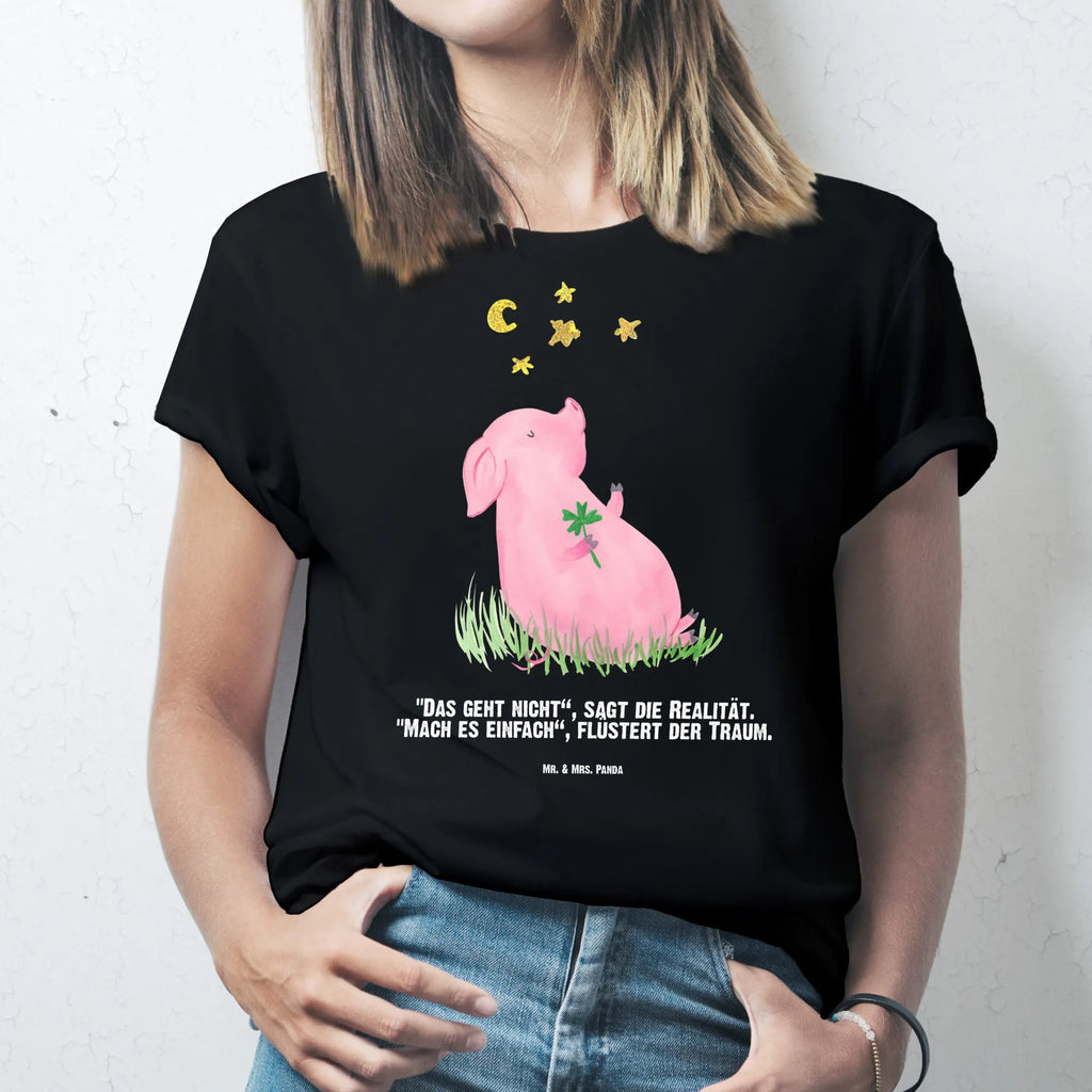 Personalisiertes T-Shirt Glücksschwein T-Shirt Personalisiert, T-Shirt mit Namen, T-Shirt mit Aufruck, Männer, Frauen, Wunschtext, Bedrucken, Tiermotive, Gute Laune, lustige Sprüche, Tiere, Glücksschwein. Glück, Schwein, Schweinchen, Sterne, Sernchen, Ziele, Träume, Motivation, Glücksbringer