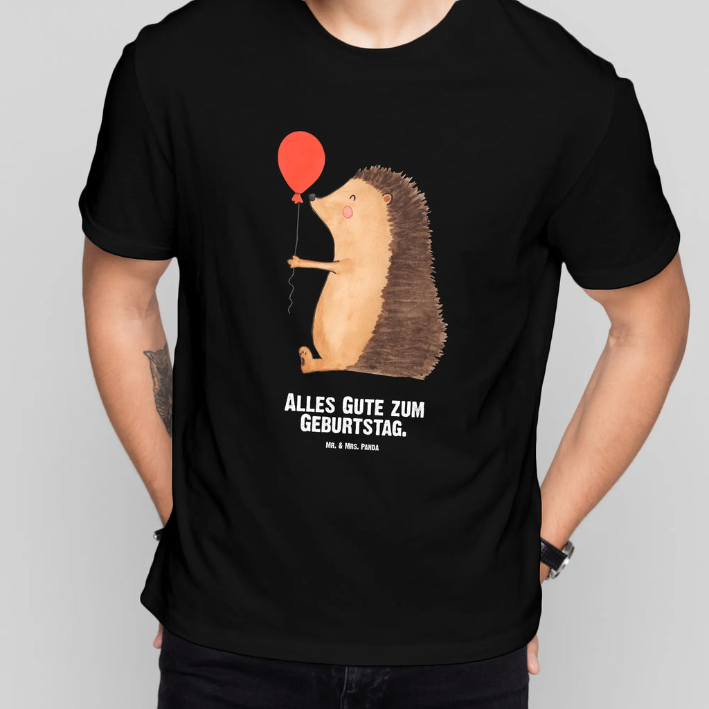 Personalisiertes T-Shirt Igel mit Luftballon T-Shirt Personalisiert, T-Shirt mit Namen, T-Shirt mit Aufruck, Männer, Frauen, Wunschtext, Bedrucken, Tiermotive, Gute Laune, lustige Sprüche, Tiere, Igel, Geburtstag, Herzlichen Glückwunsch, Glückwunsch, Geburtstagskind, Ballon, Happy Birthday