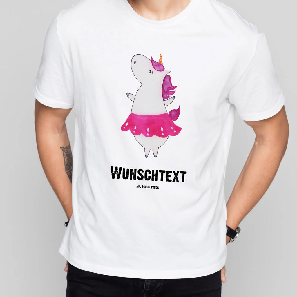 Personalisiertes T-Shirt Einhorn Ballerina T-Shirt Personalisiert, T-Shirt mit Namen, T-Shirt mit Aufruck, Männer, Frauen, Wunschtext, Bedrucken, Einhorn, Einhörner, Einhorn Deko, Unicorn, Tanzen, Ballerina, Party, Wohnung, Spaß, Feiern, Geburtstag, Tänzerin, Lebenslust, Lebensfreude