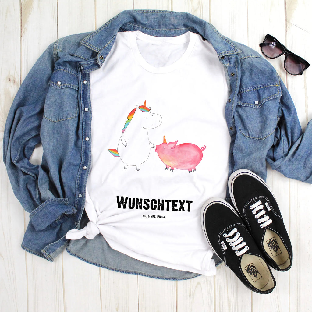 Personalisiertes T-Shirt Einhorn + Schweinhorn T-Shirt Personalisiert, T-Shirt mit Namen, T-Shirt mit Aufruck, Männer, Frauen, Wunschtext, Bedrucken, Einhorn, Einhörner, Einhorn Deko, Unicorn, Freundschaft, Schweinhorn, Schwein, Freundin, Schweinchen