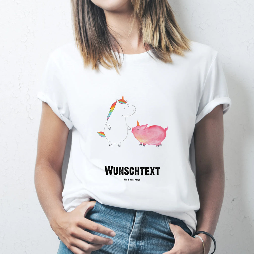 Personalisiertes T-Shirt Einhorn + Schweinhorn T-Shirt Personalisiert, T-Shirt mit Namen, T-Shirt mit Aufruck, Männer, Frauen, Wunschtext, Bedrucken, Einhorn, Einhörner, Einhorn Deko, Unicorn, Freundschaft, Schweinhorn, Schwein, Freundin, Schweinchen