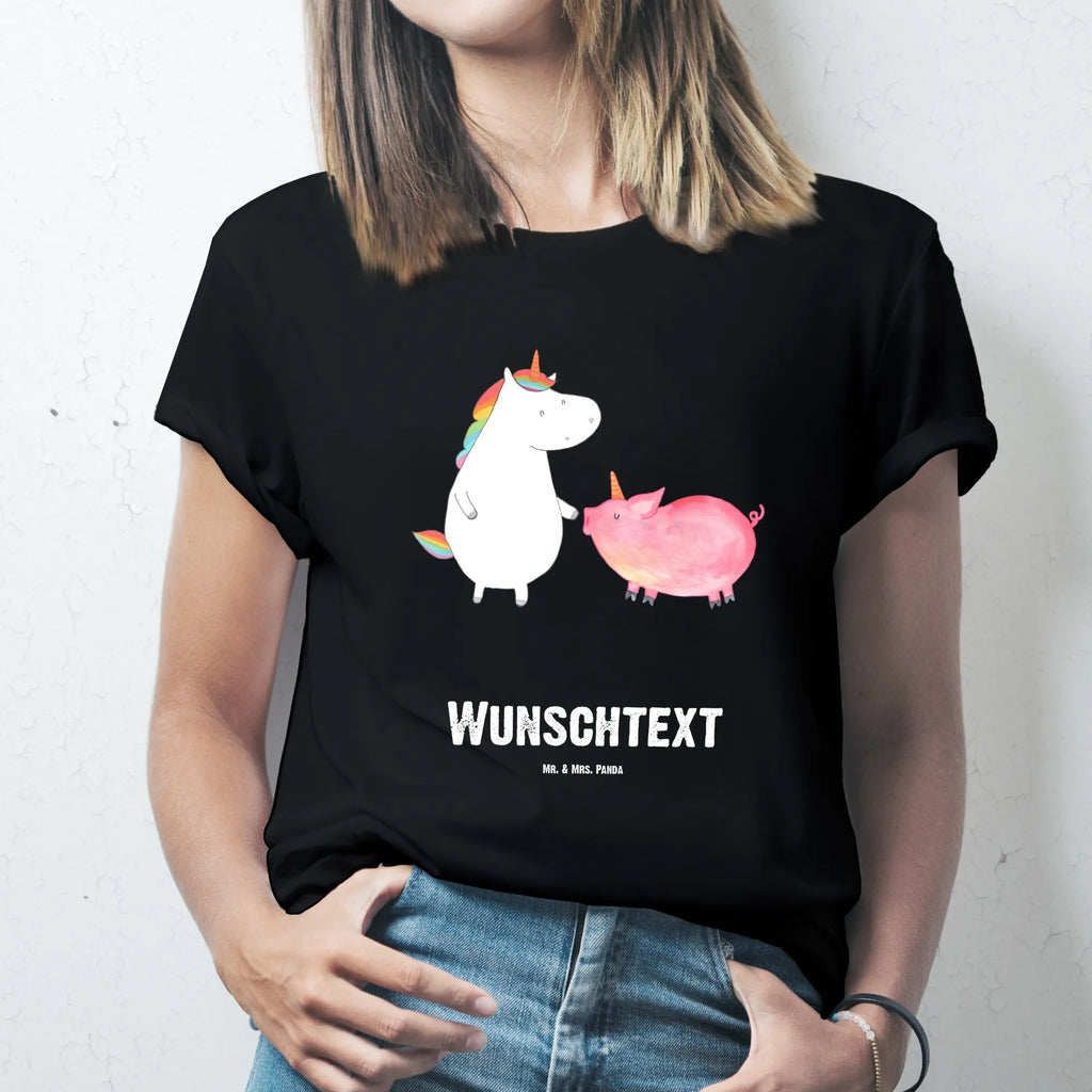 Personalisiertes T-Shirt Einhorn + Schweinhorn T-Shirt Personalisiert, T-Shirt mit Namen, T-Shirt mit Aufruck, Männer, Frauen, Wunschtext, Bedrucken, Einhorn, Einhörner, Einhorn Deko, Unicorn, Freundschaft, Schweinhorn, Schwein, Freundin, Schweinchen