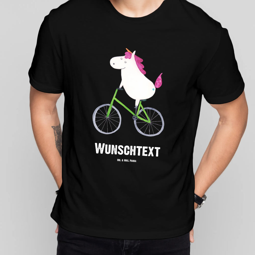 Personalisiertes T-Shirt Einhorn Radfahrer T-Shirt Personalisiert, T-Shirt mit Namen, T-Shirt mit Aufruck, Männer, Frauen, Wunschtext, Bedrucken, Einhorn, Einhörner, Einhorn Deko, Pegasus, Unicorn, Radfahren, Radfahrer, Rad, Bike, Feenstaub, Konfetti, Luxusproblem, Kummer, Liebeskummer