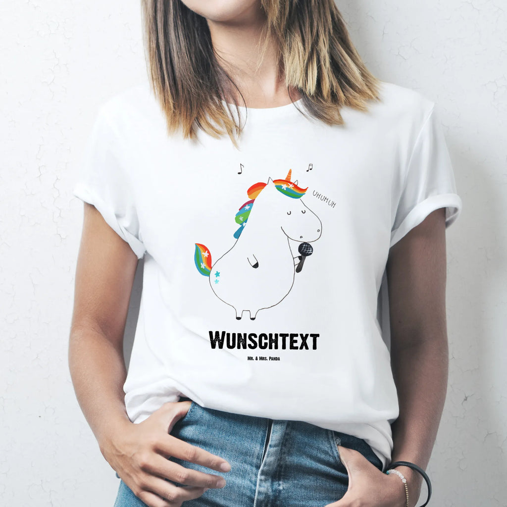 Personalisiertes T-Shirt Einhorn Sänger T-Shirt Personalisiert, T-Shirt mit Namen, T-Shirt mit Aufruck, Männer, Frauen, Einhorn, Einhörner, Einhorn Deko, Pegasus, Unicorn, Glitzer, Konfetti, Party, Geburtstag, Feier, Fest, Disco, Sängerin, Sänger, Freundin