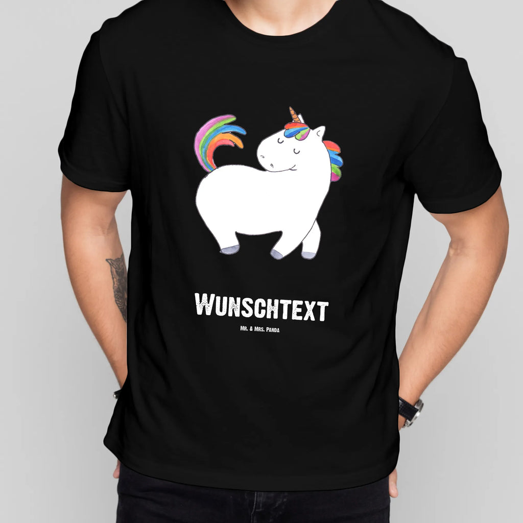 Personalisiertes T-Shirt Einhorn stolzierend T-Shirt Personalisiert, T-Shirt mit Namen, T-Shirt mit Aufruck, Männer, Frauen, Wunschtext, Bedrucken, Einhorn, Einhörner, Einhorn Deko, Unicorn, stolz, anders, bunt, Pferd, Reiter, Reiten, Freundin, Geschenk