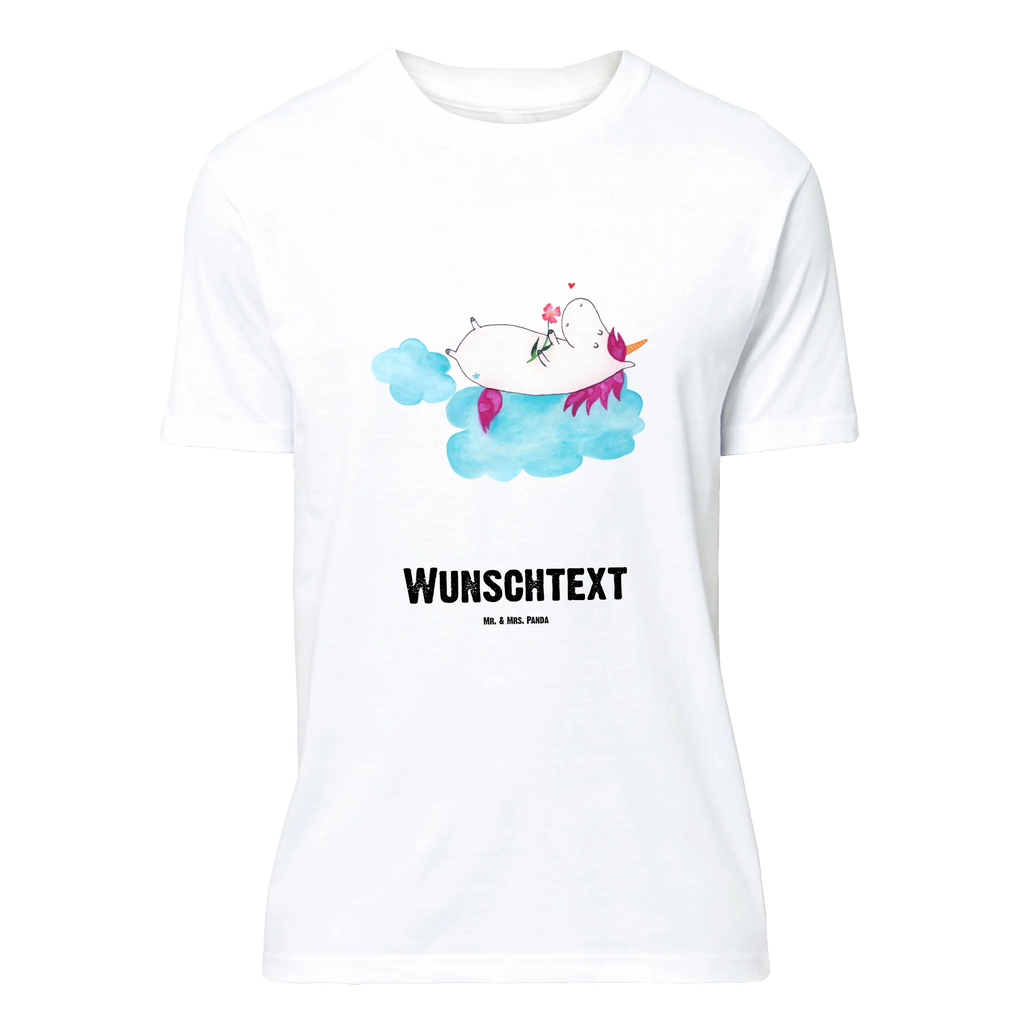 Personalisiertes T-Shirt Einhorn verliebt auf Wolke T-Shirt Personalisiert, T-Shirt mit Namen, T-Shirt mit Aufruck, Männer, Frauen, Wunschtext, Bedrucken, Einhorn, Einhörner, Einhorn Deko, Pegasus, Unicorn, verliebt, Liebe, Liebesbeweis, Freundin, Wolke