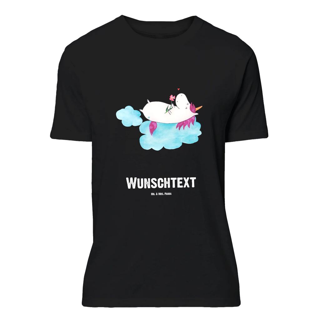 Personalisiertes T-Shirt Einhorn verliebt auf Wolke T-Shirt Personalisiert, T-Shirt mit Namen, T-Shirt mit Aufruck, Männer, Frauen, Wunschtext, Bedrucken, Einhorn, Einhörner, Einhorn Deko, Pegasus, Unicorn, verliebt, Liebe, Liebesbeweis, Freundin, Wolke