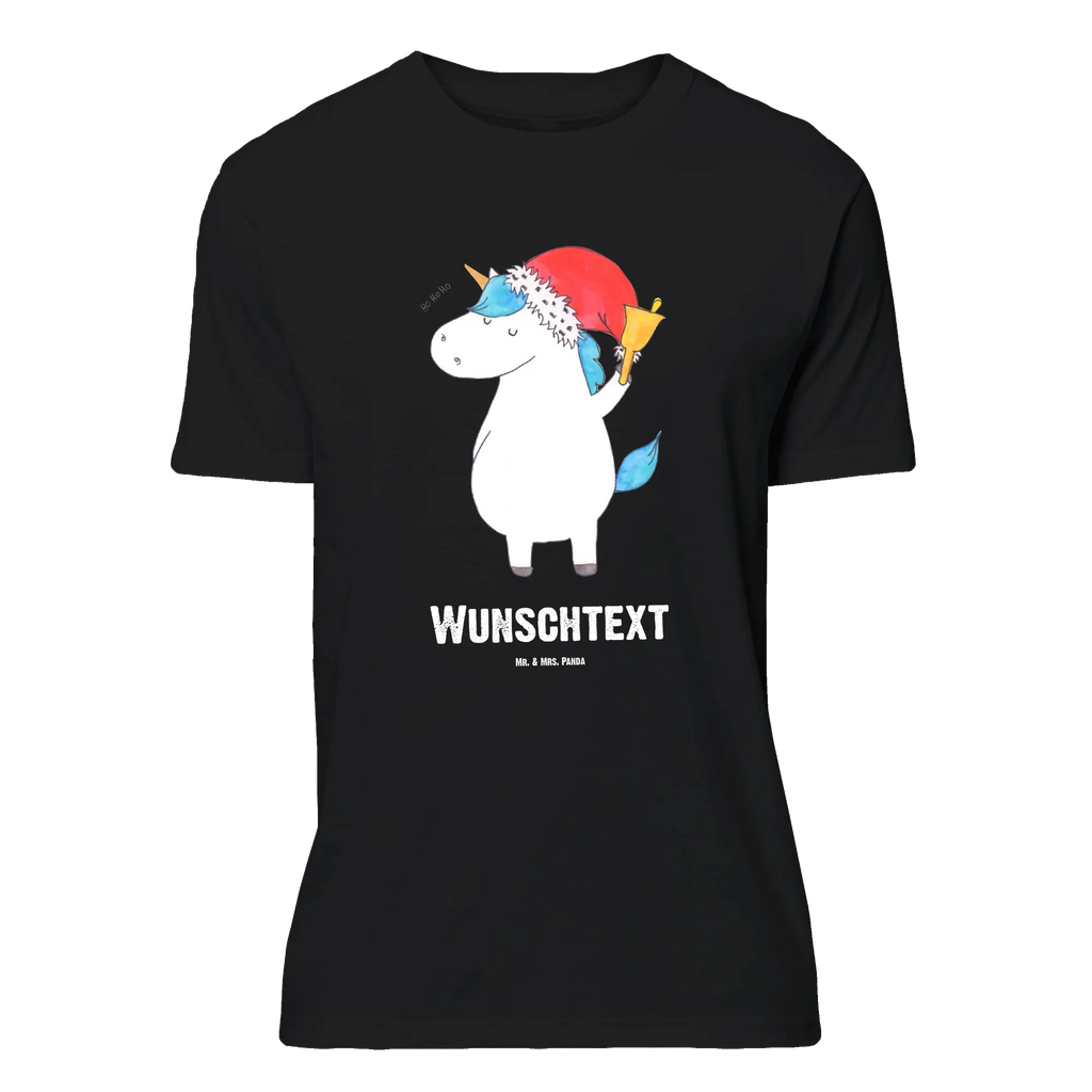 Personalisiertes T-Shirt Einhorn Weihnachtsmann T-Shirt Personalisiert, T-Shirt mit Namen, T-Shirt mit Aufruck, Männer, Frauen, Wunschtext, Bedrucken, Einhorn, Einhörner, Einhorn Deko, Pegasus, Unicorn, Gin, Schokolade, Schoki, Weihnachten, Weihnachtsmann, Nikolaus, Wunschzettel, Wunschliste, Feenstaub