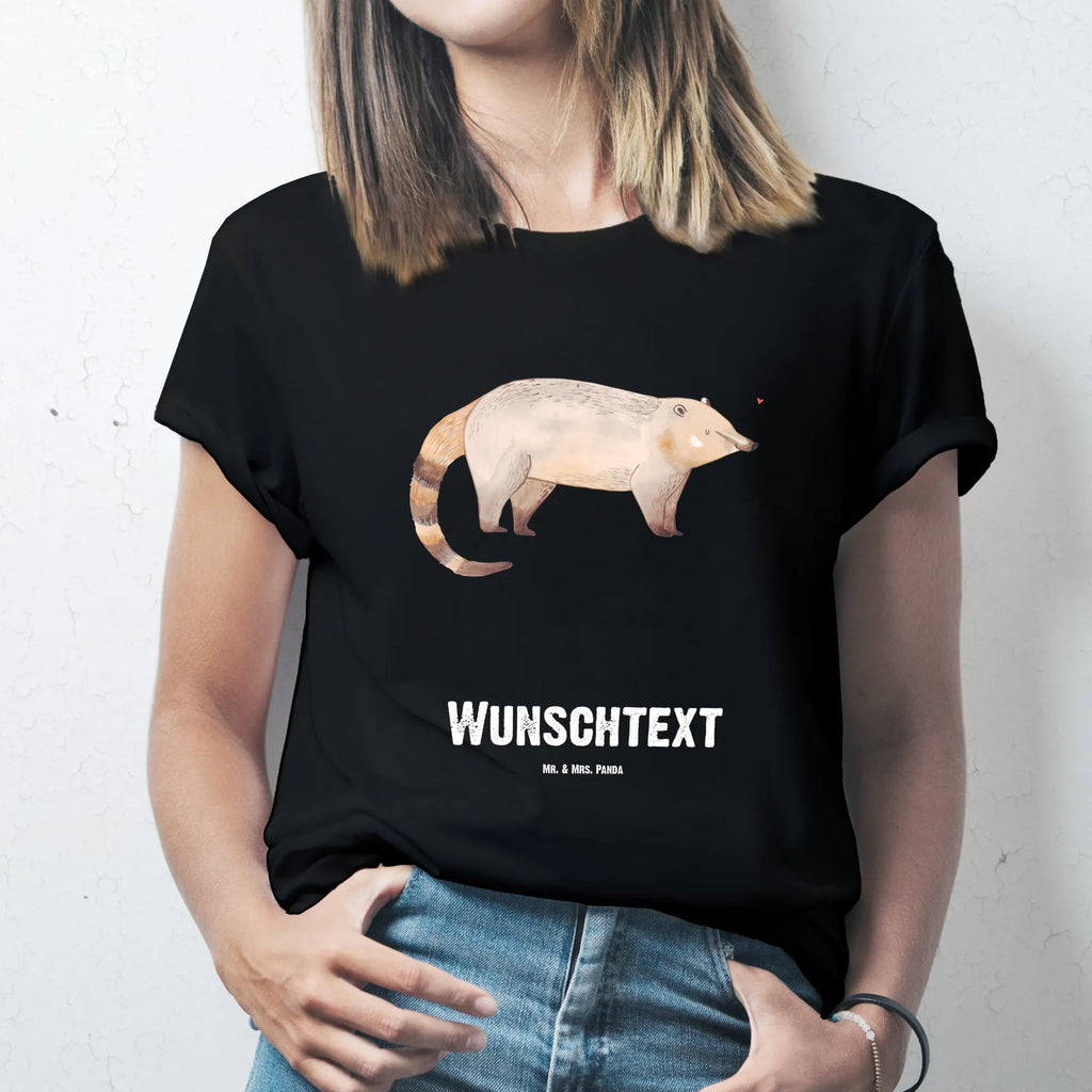 Personalisiertes T-Shirt Nasenbär T-Shirt Personalisiert, T-Shirt mit Namen, T-Shirt mit Aufruck, Männer, Frauen, Wunschtext, Bedrucken, Tiermotive, Gute Laune, lustige Sprüche, Tiere, Nasenbär, Nasenbären, Rüsselbär, Bär