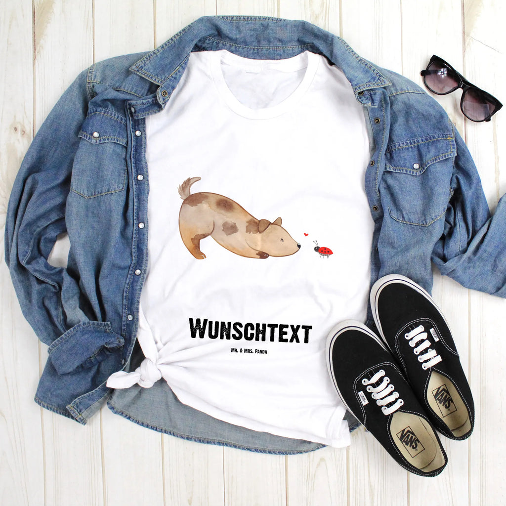 Personalisiertes T-Shirt Hund Marienkäfer T-Shirt Personalisiert, T-Shirt mit Namen, T-Shirt mit Aufruck, Männer, Frauen, Wunschtext, Bedrucken, Hund, Hundemotiv, Haustier, Hunderasse, Tierliebhaber, Hundebesitzer, Sprüche, Hunde, Hundespruch, Marienkäfer, Mischling, Mischlinghund