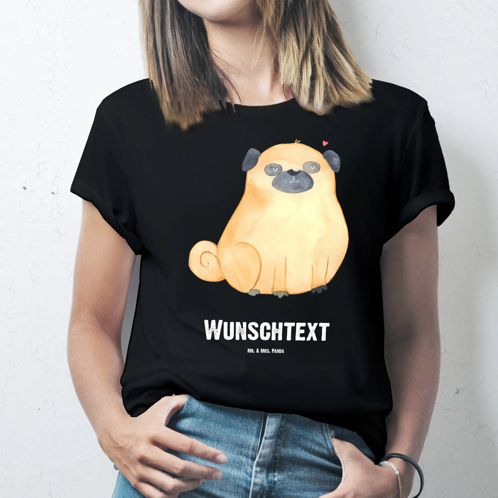 Personalisiertes T-Shirt Mops T-Shirt Personalisiert, T-Shirt mit Namen, T-Shirt mit Aufruck, Männer, Frauen, Wunschtext, Bedrucken, Hund, Hundemotiv, Haustier, Hunderasse, Tierliebhaber, Hundebesitzer, Sprüche, Mops, Liebe, Hundeliebe