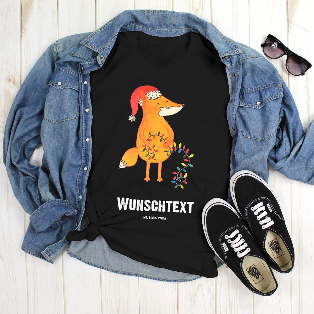 Personalisiertes T-Shirt Fuchs Weihnachten T-Shirt Personalisiert, T-Shirt mit Namen, T-Shirt mit Aufruck, Männer, Frauen, Wunschtext, Bedrucken, Winter, Weihnachten, Weihnachtsdeko, Nikolaus, Advent, Heiligabend, Wintermotiv, Fuchs, Füchse, Spruch schön, Geschenk Weihnachten, Weihnachtsmann, Weihnachtszeit