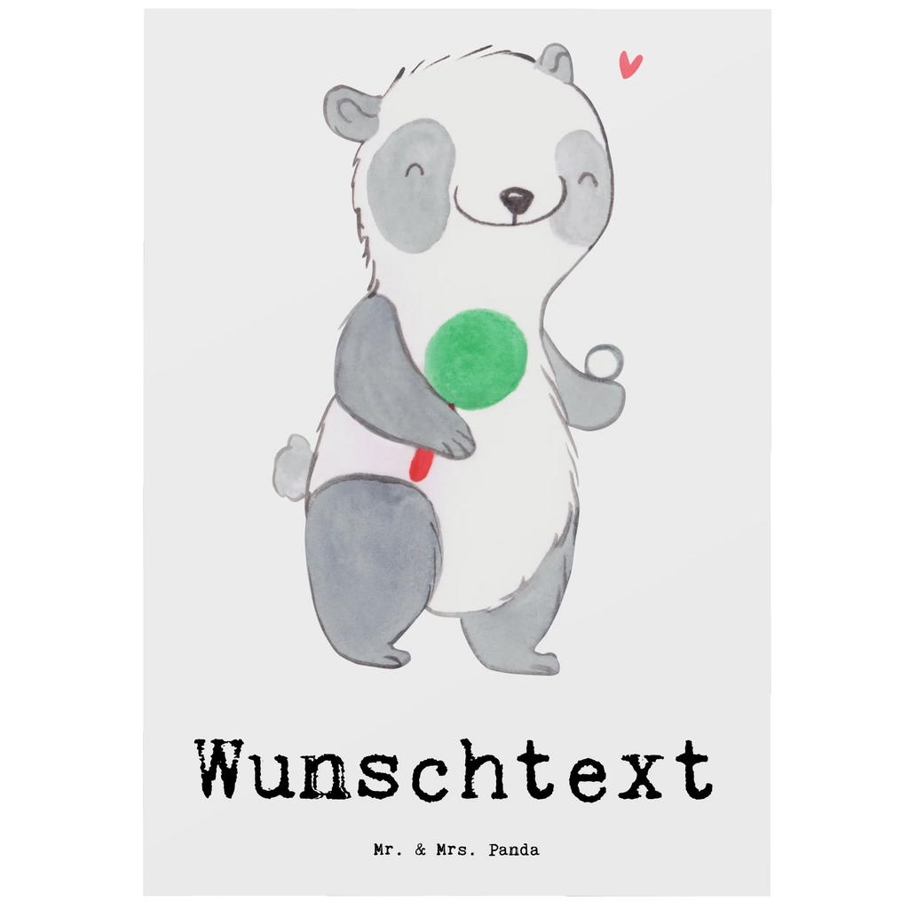 Personalisierte Postkarte Panda Tischtennis Postkarte mit Namen, Postkarte bedrucken, Postkarte mit Wunschtext, Postkarte personalisierbar, Geschenkkarte mit Namen, Grußkarte mit Namen, Karte mit Namen, Einladung mit Namen, Ansichtskarte mit Namen, Geschenkkarte mit Wunschtext, Grußkarte mit Wunschtext, Karte mit Wunschtext, Einladung mit Wunschtext, Ansichtskarte mit Wunschtext, Geschenk, Sport, Sportart, Hobby, Schenken, Danke, Dankeschön, Auszeichnung, Gewinn, Sportler, Tischtennis, Tischtennis Bund, Tischtennis Verein, Ballsport, Tischtennis Wettbewerb, Tischtennis Meisterschaft, Tischtennis Sprüche