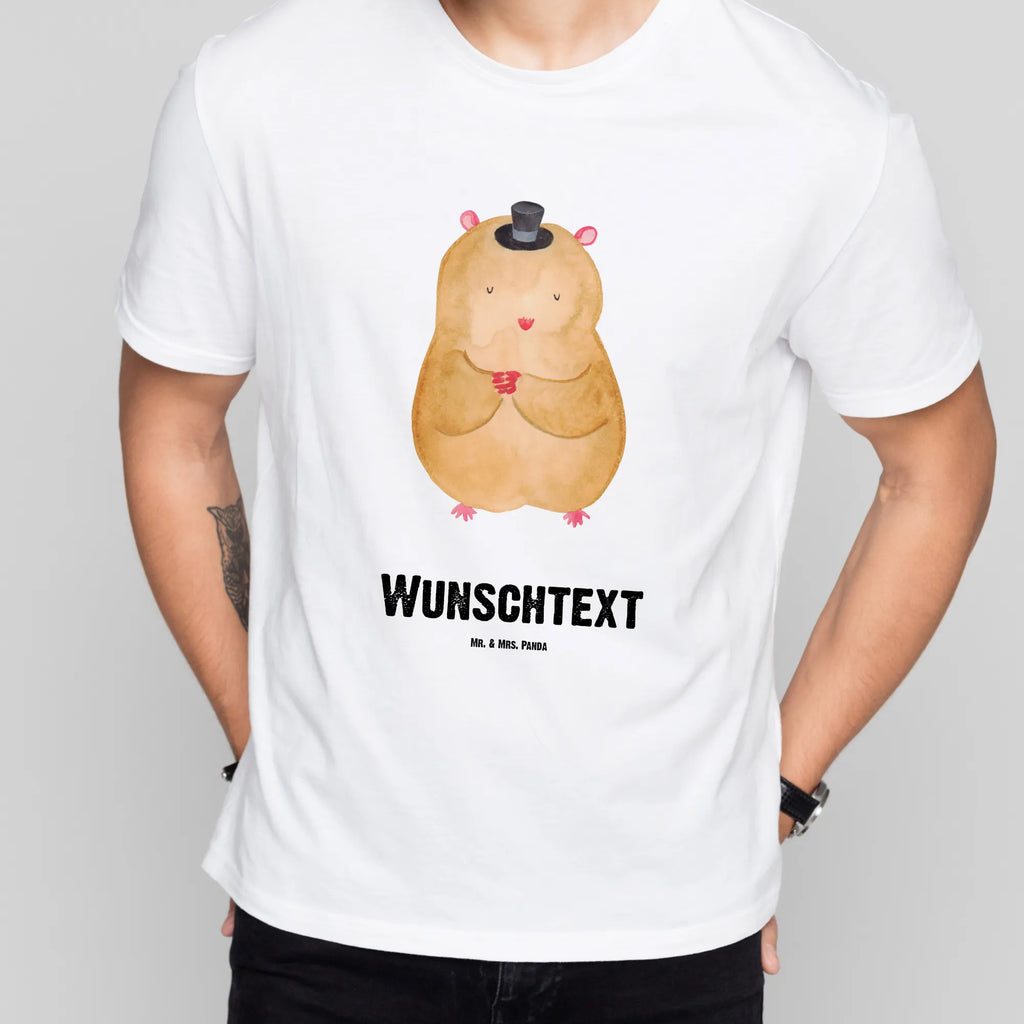 Personalisiertes T-Shirt Hamster mit Hut T-Shirt Personalisiert, T-Shirt mit Namen, T-Shirt mit Aufruck, Männer, Frauen, Wunschtext, Bedrucken, Tiermotive, Gute Laune, lustige Sprüche, Tiere, Hamster, Hut, Magier, Zylinder, Zwerghamster, Zauberer