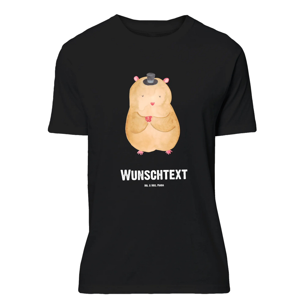 Personalisiertes T-Shirt Hamster mit Hut T-Shirt Personalisiert, T-Shirt mit Namen, T-Shirt mit Aufruck, Männer, Frauen, Wunschtext, Bedrucken, Tiermotive, Gute Laune, lustige Sprüche, Tiere, Hamster, Hut, Magier, Zylinder, Zwerghamster, Zauberer