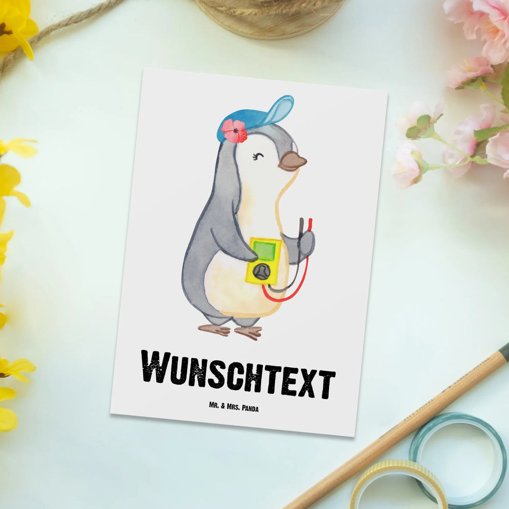 Personalisierte Postkarte Elektrikerin mit Herz Postkarte mit Namen, Postkarte bedrucken, Postkarte mit Wunschtext, Postkarte personalisierbar, Geschenkkarte mit Namen, Grußkarte mit Namen, Karte mit Namen, Einladung mit Namen, Ansichtskarte mit Namen, Geschenkkarte mit Wunschtext, Grußkarte mit Wunschtext, Karte mit Wunschtext, Einladung mit Wunschtext, Ansichtskarte mit Wunschtext, Beruf, Ausbildung, Jubiläum, Abschied, Rente, Kollege, Kollegin, Geschenk, Schenken, Arbeitskollege, Mitarbeiter, Firma, Danke, Dankeschön, Elektrikerin, Elektronmonteurin, Elektrotechnikerin, Elektroinstallateurin, Elektromeisterin, Gesellenprüfung