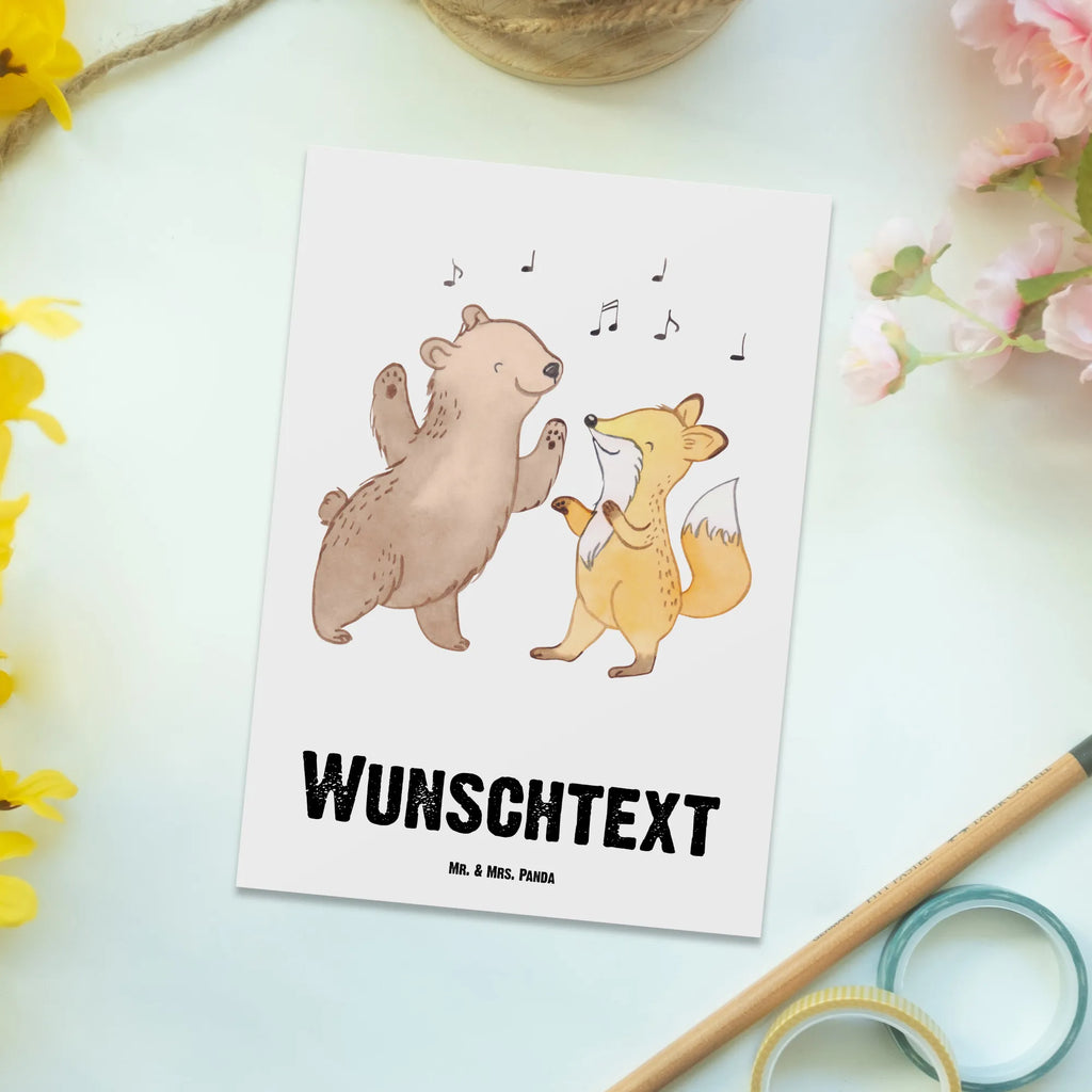 Personalisierte Postkarte Hase Tanzen Postkarte mit Namen, Postkarte bedrucken, Postkarte mit Wunschtext, Postkarte personalisierbar, Geschenkkarte mit Namen, Grußkarte mit Namen, Karte mit Namen, Einladung mit Namen, Ansichtskarte mit Namen, Geschenkkarte mit Wunschtext, Grußkarte mit Wunschtext, Karte mit Wunschtext, Einladung mit Wunschtext, Ansichtskarte mit Wunschtext, Geschenk, Sport, Sportart, Hobby, Schenken, Danke, Dankeschön, Auszeichnung, Gewinn, Sportler, Tanzen, tanzen gehen, Tanzschule, Tanzkurs